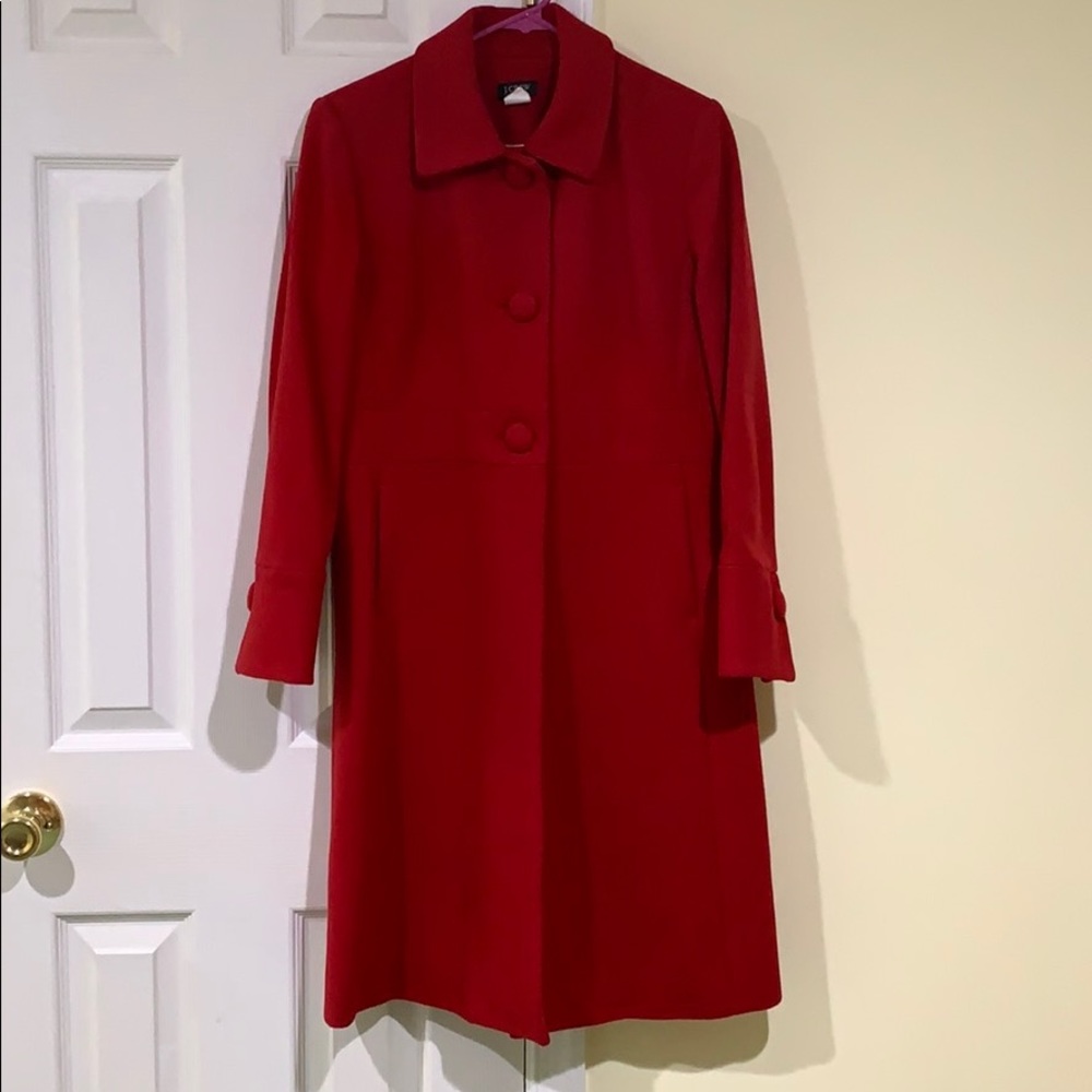 JCREW Red Long Coat